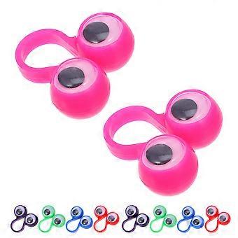 10 Stück Fingerspielzeug pädagogisches intelligentes Fingerspielzeug große Augen Fingerring Puppen lustiges Fingerspiel Spielzeug für Kinder Kinder Geschenk Party Favor (zufällig C
