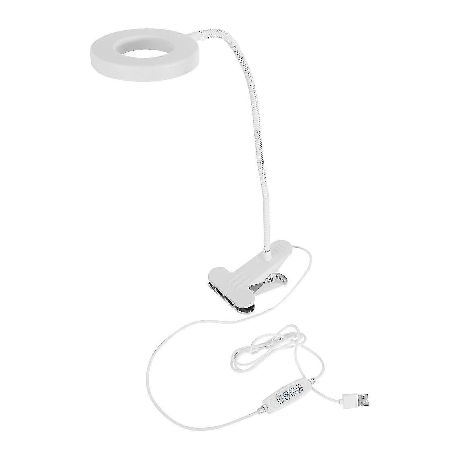 48 LED Reading Lamp Ring Clip On Light USB Powered Bedside Table