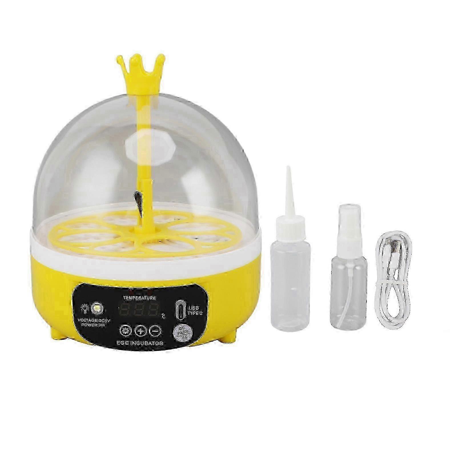 Mini Egg Incubator Auto Temp Humidity Control 4 Eggs Auto Turning