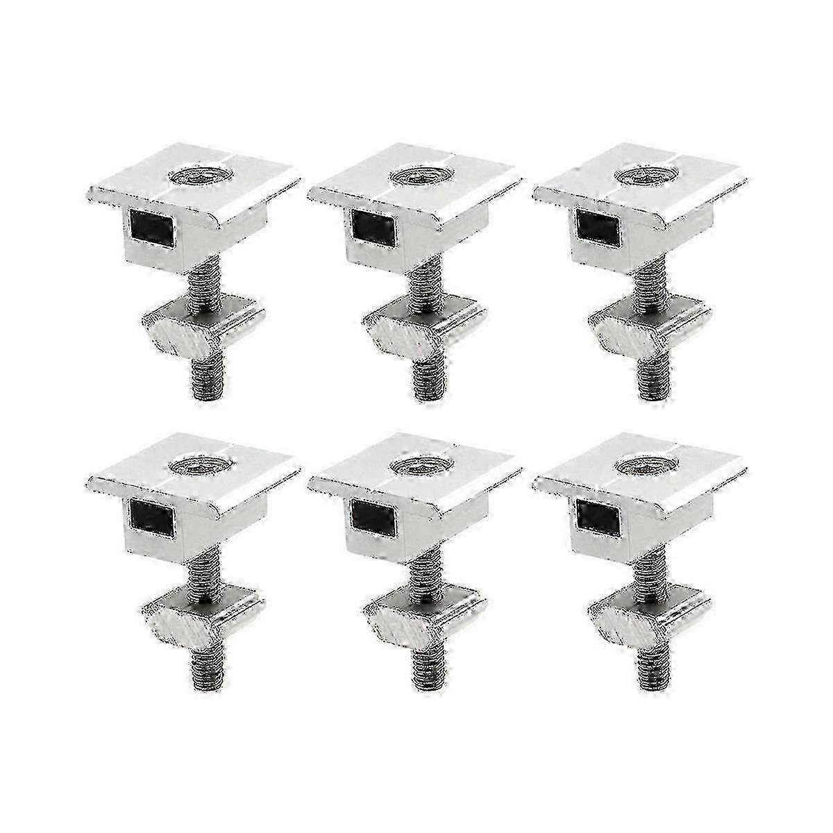 10 Pack Adjustable T-Shaped Solar Panel Mounting Brackets for 30mm PV Modules