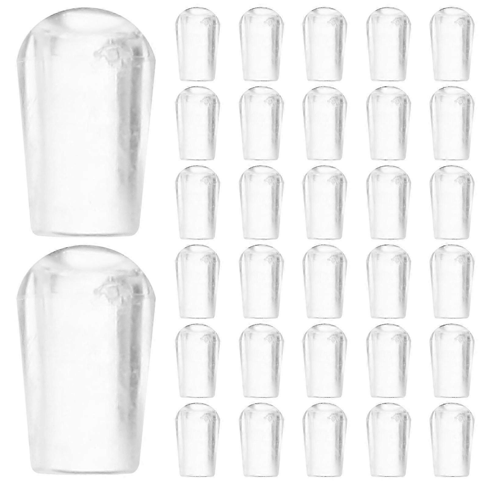 300Pcs Hook End Caps White Plastic Thread End Caps Protection Tip Covers
