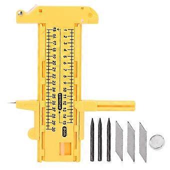 10–300 mm hochwertiges gelbes PVC-Kunststoff-Verstellkompasse Kreisschneider Schneidwerkzeug