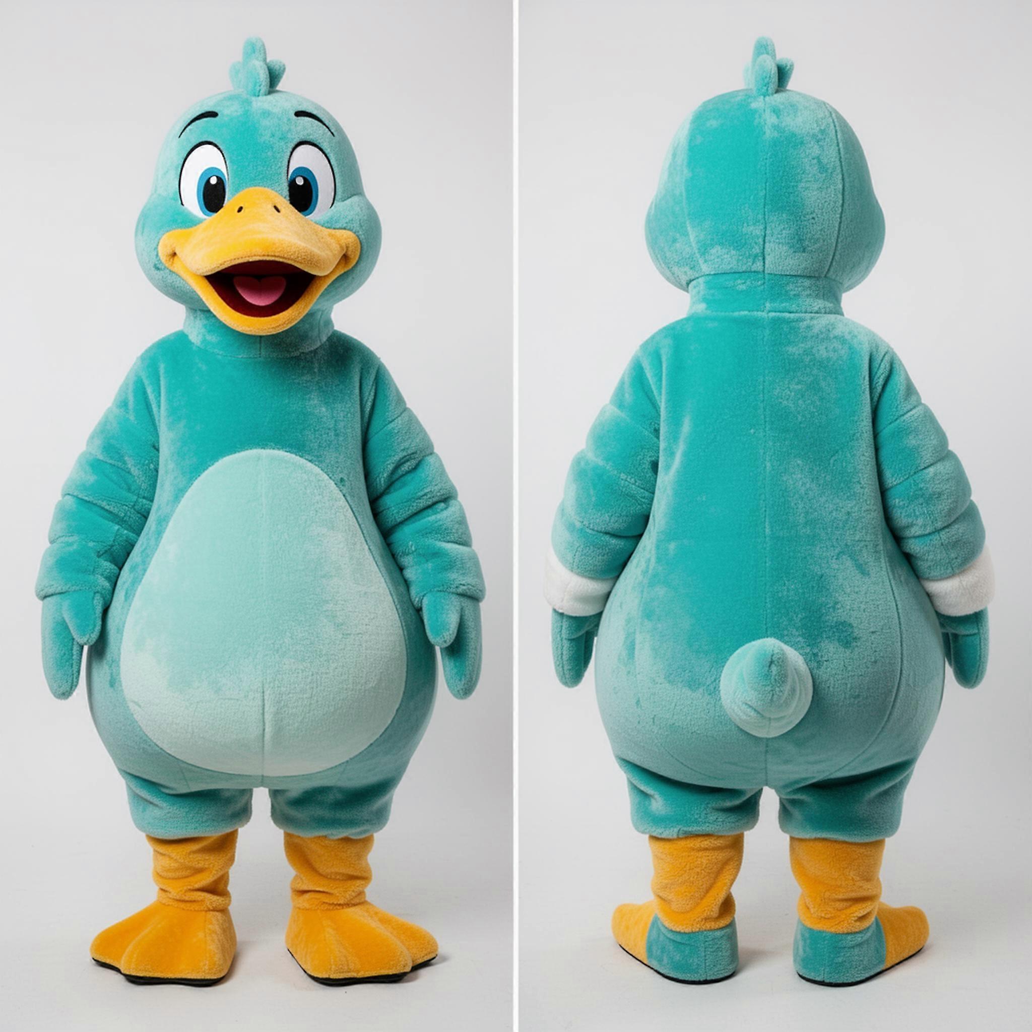 MASTICOT Turquoise Velvety Goose Mascot