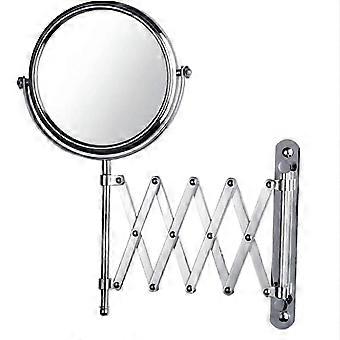 Wall Mounted Makeup Mirror 7x Magnification, Two Sided 360 Rotation Extendable Vanity Mirror