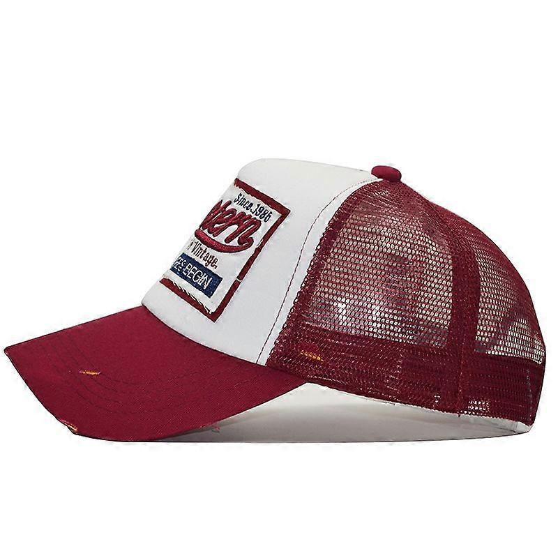 Skeleton Dink Cotton Baseball Cap Sun hat - wine