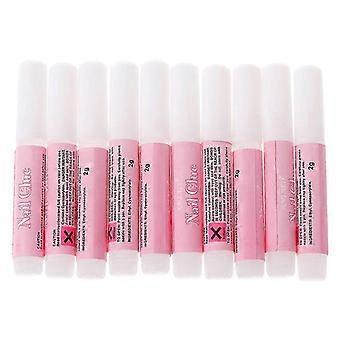 10Pcs 2g Mini False Nail Art Decoration Tips, Professional Acrylic Nail Decor Accessories and Art Glue