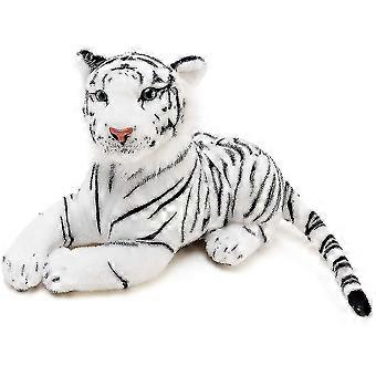 Reuzen Siberische witte tijger, levensgroot, levensecht pluche dier