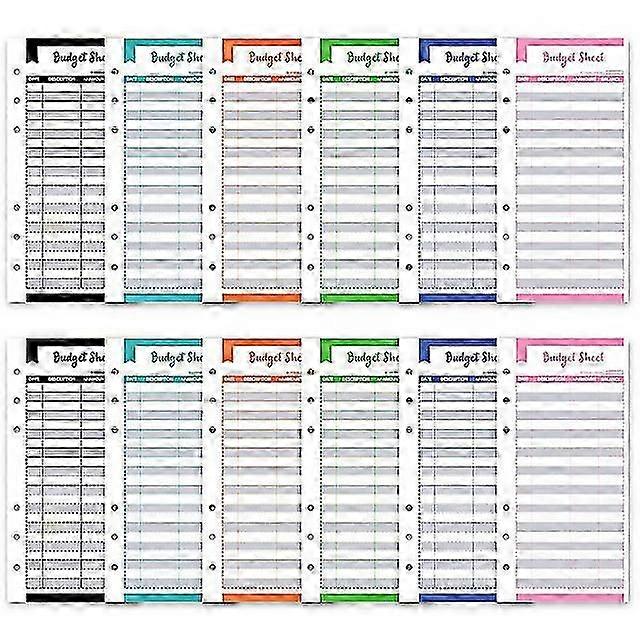 A6 PU Leather Budget Binder Set