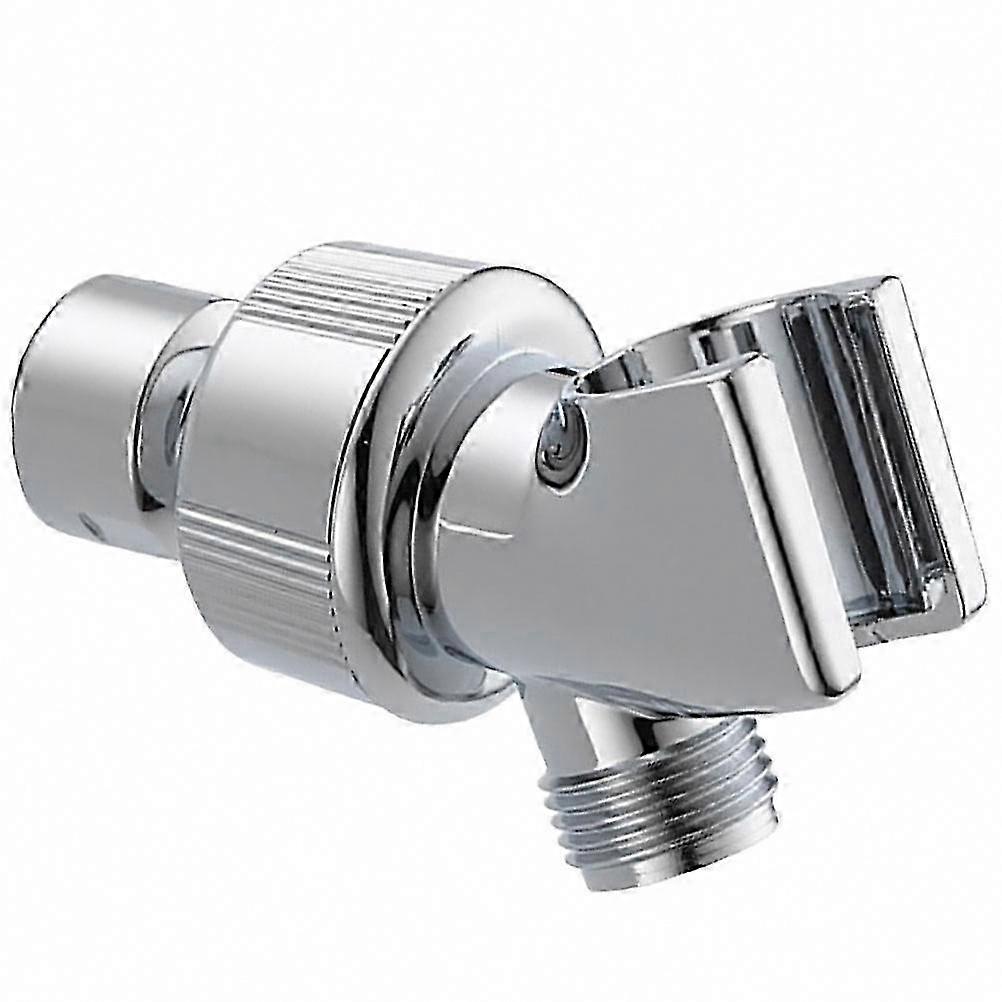 Bathroom Adjustable Shower Arm Mount Tee Adapter Bracket Holder for Shower Heads (Silver)
