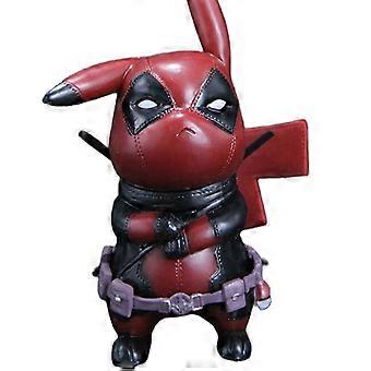 12 cm große Deadpool-Pikachu-Actionfigur, 12,7 cm großes Filmfiguren-Modellspielzeug, Sammlerfigur aus PVC für die Schreibtischdekoration, Geschenk für Kinder und Erwachsene