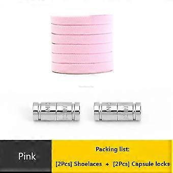 20 Color Flat Shoe Laces without ties Elastic Shoelaces For Sneakers Capsule Metal Lock Lazy Shoes Lace Fast Safety Accessories