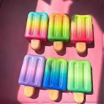 Squishy Popsicle Toys Colorful Gradient Soft Slow Rising Fidget Toys for Kids Travel Play Party Favors