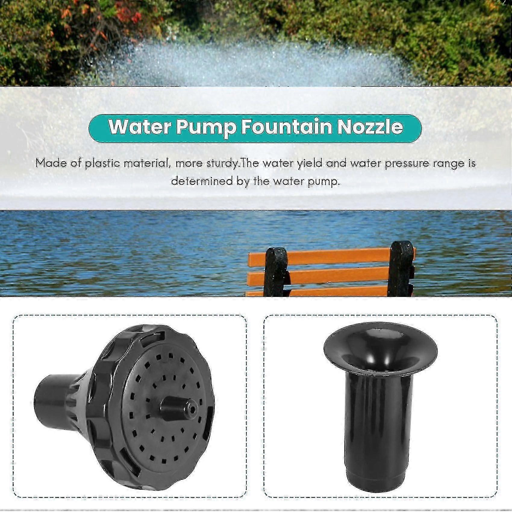 9-Piece Fountain Nozzle Set Plastic