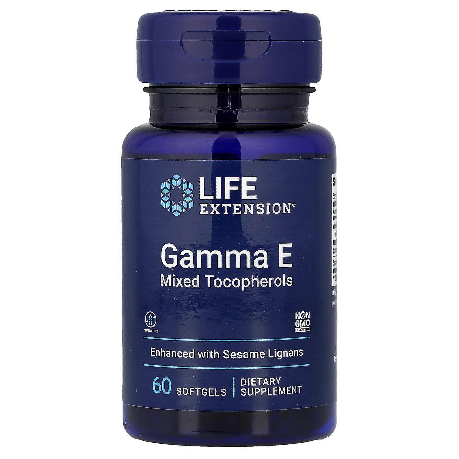 Life Extension, Gamma E Mixed Tocopherols, 60 Softgels