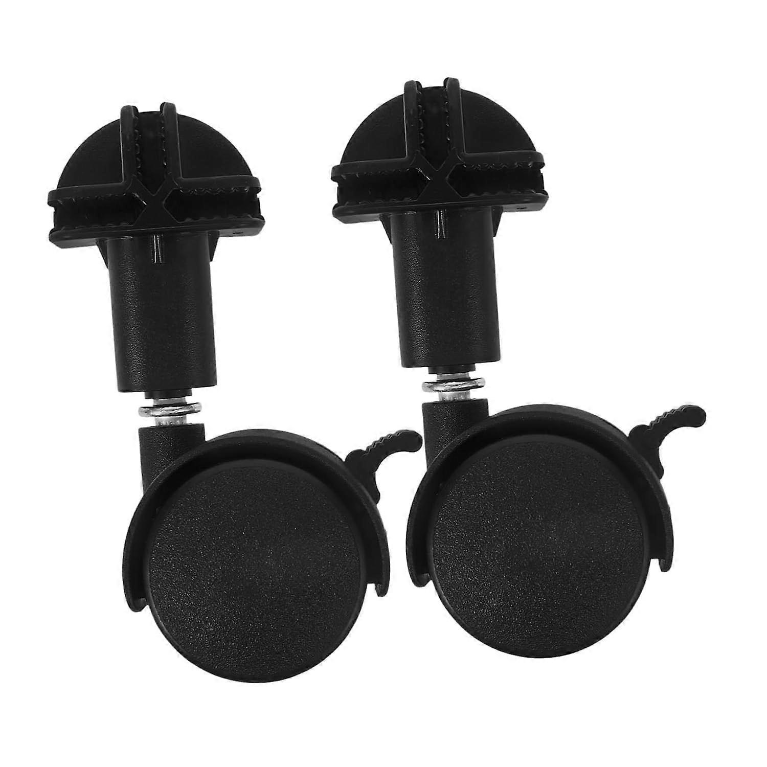 2pcs Stem Casters for PET Cage Replacement Wheels Black