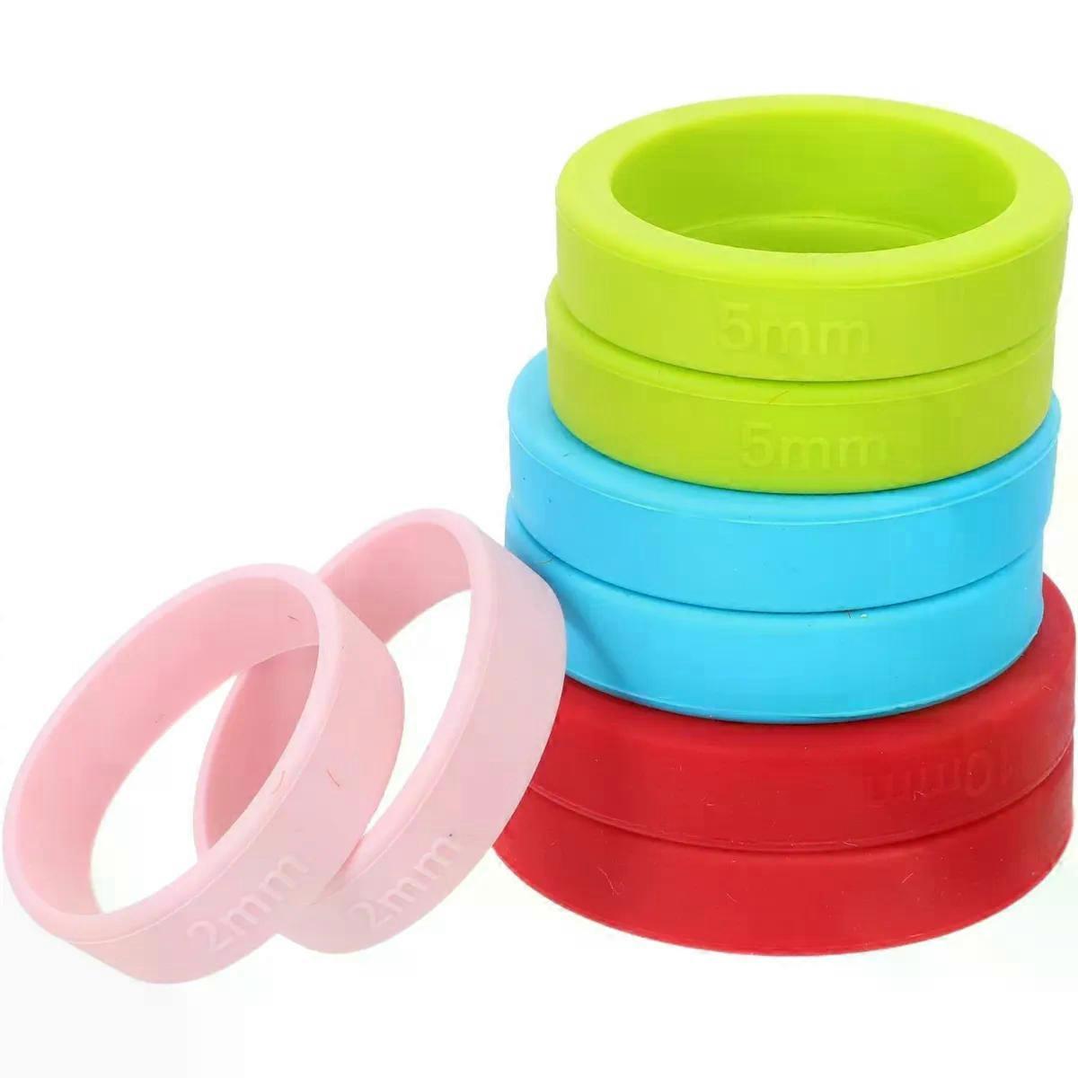 8pcs Silicone Rolling Pin Rings for Precise Dough Thickness Control