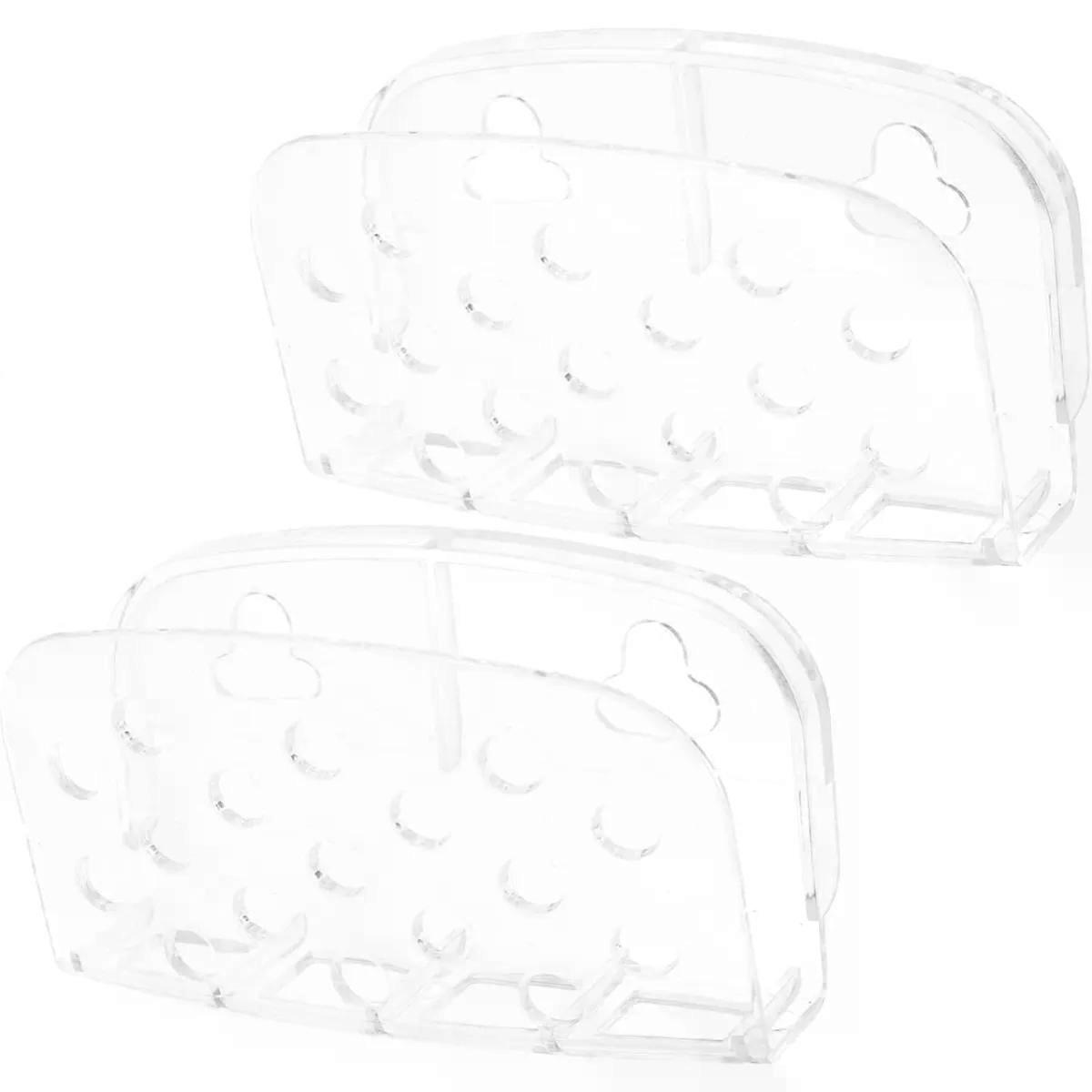 2pcs Kitchen Sink Sponge Holder Suction Cup Rack with Drainage