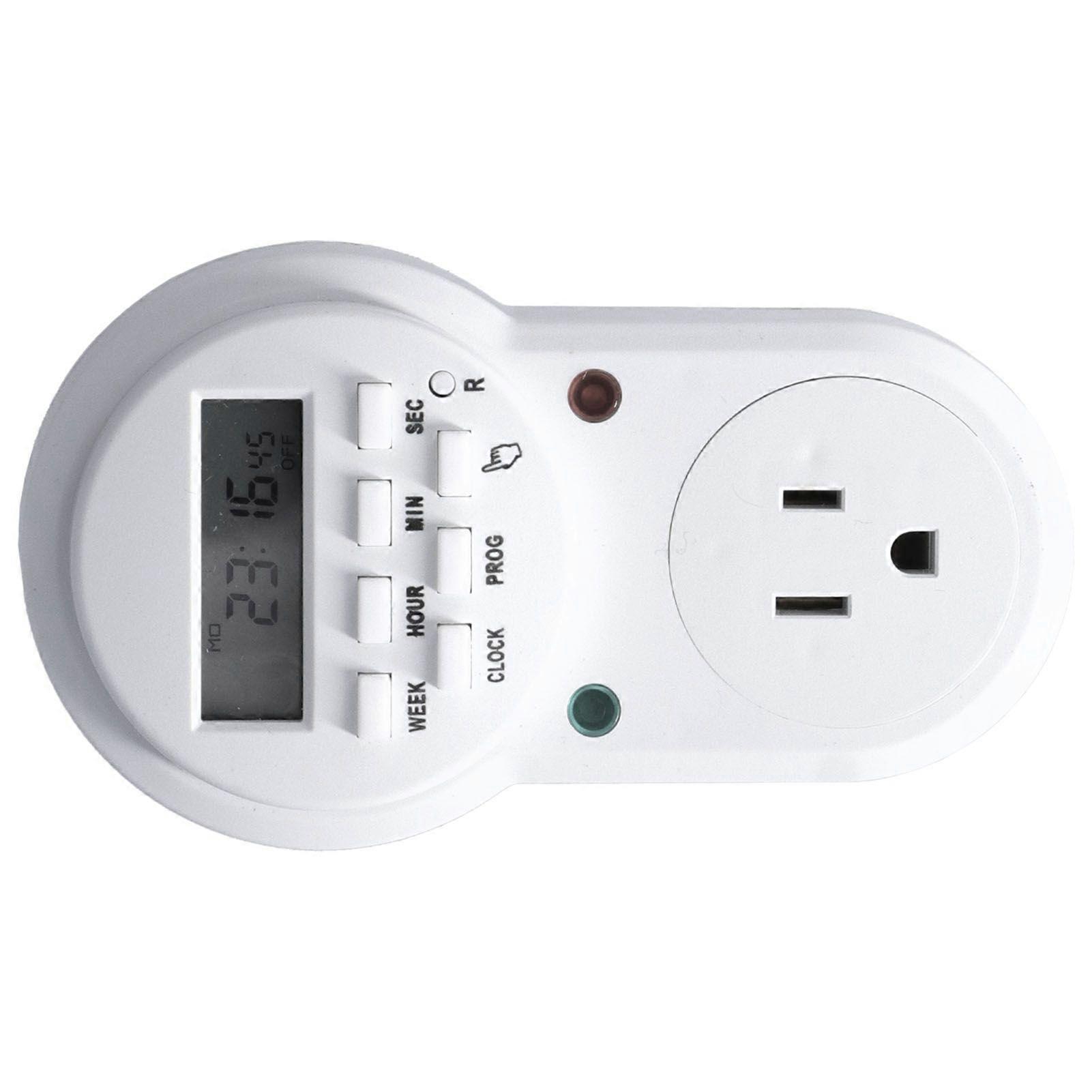 Timer Outlet Digital Programmable Outlet Timer for Electrical Outlets Lights and Home Appliances