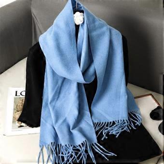 Women's Winter Thick Warm Windproof Scarf Cashmere Round Shawl Solid Color Outdoor Fashion 04 [XR]