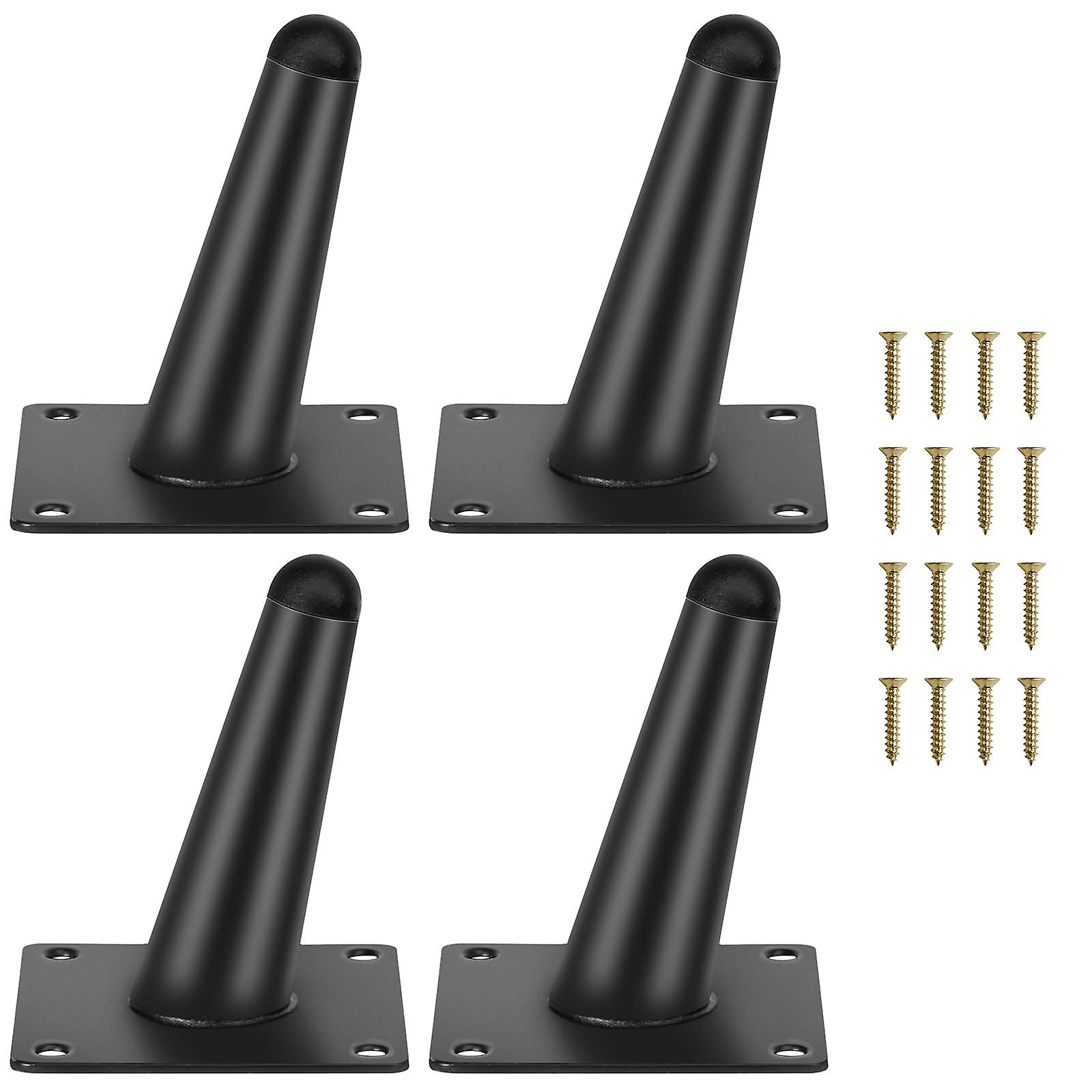 2023 - مجموعة من 4 أرجل أثاث حمولة تصل إلى 600 كجم ، أرجل خزانة معدنية 10 سم ، أرجل طاولة مخروطية ، أثاث