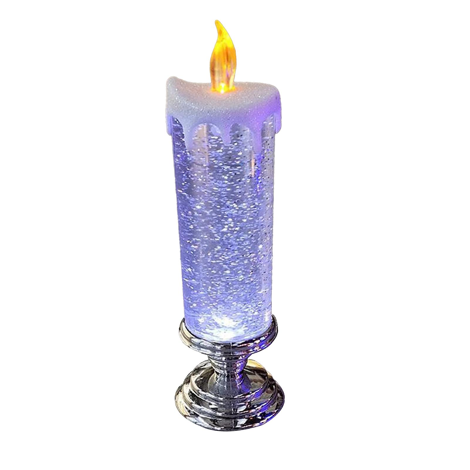 Swirling Glitter Flameless Christmas Candles Add Great Christmas Vibe