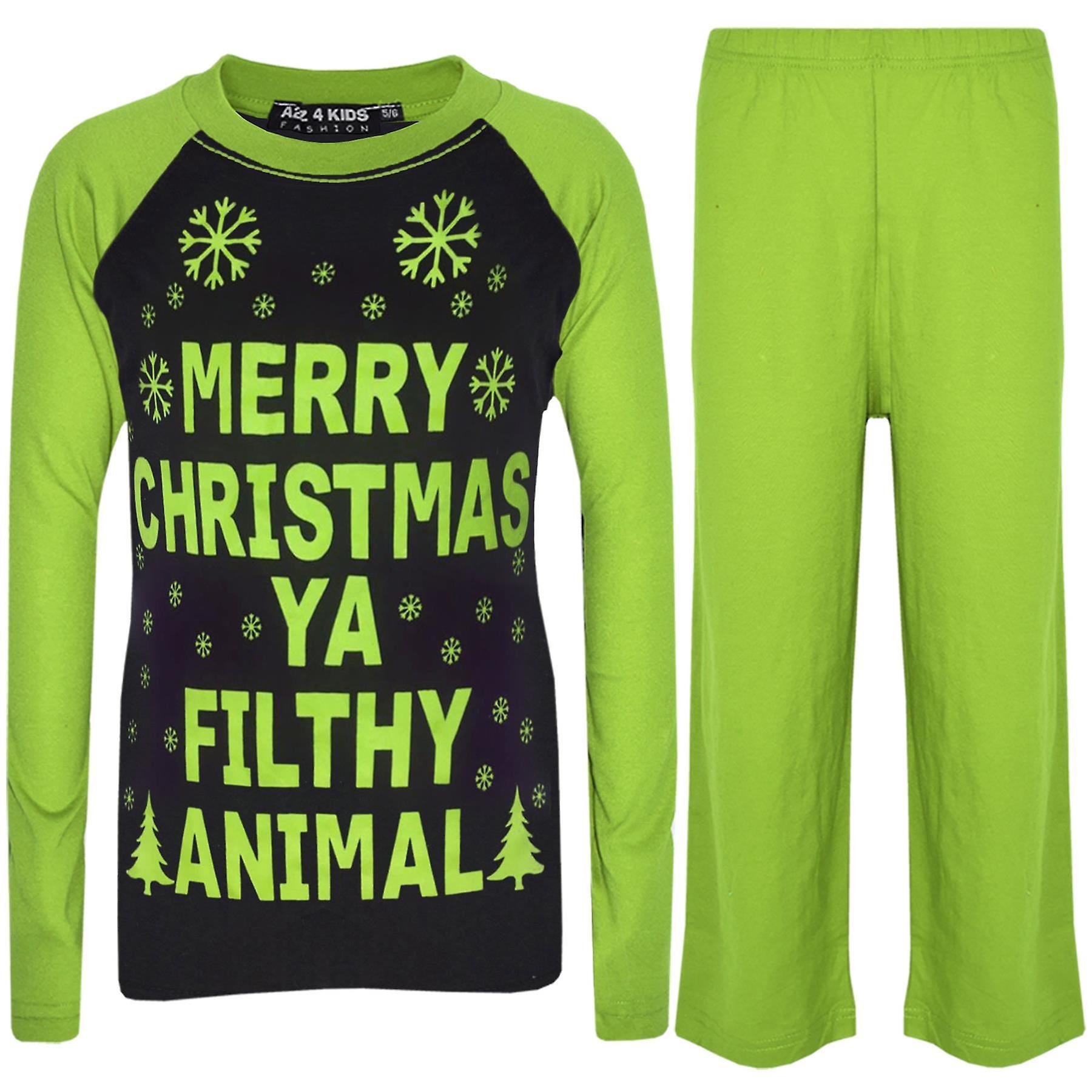 A2Z 4 Kids Girls Long Sleeves Pajama Set Xmas PJs Festive Gifts Age 2-13 Years