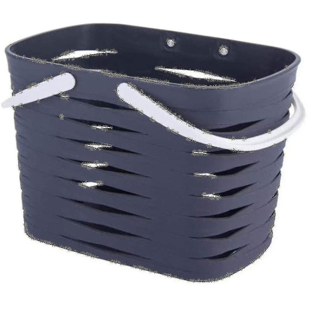 Shower Basket Plastic Storage Basket With Handles,dark Purple