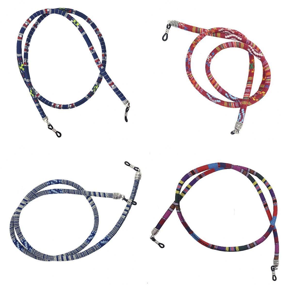 4Pcs Óculos de Sol Cordão de Pescoço Cordão de Cordão de Óculos 6mm Corda Redonda