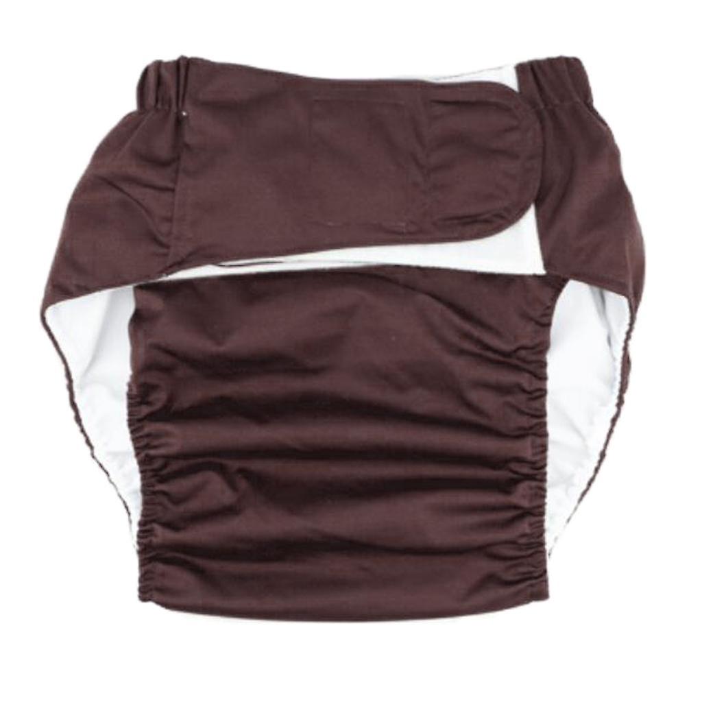 Voksen tøybleie bleie vaskbar for funksjonshemming inkontinens M kaffe