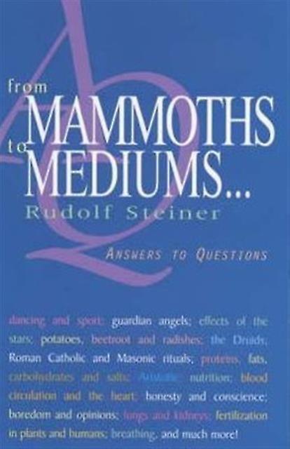 From Mammoths To Mediums... by Rudolf Steiner Paperback