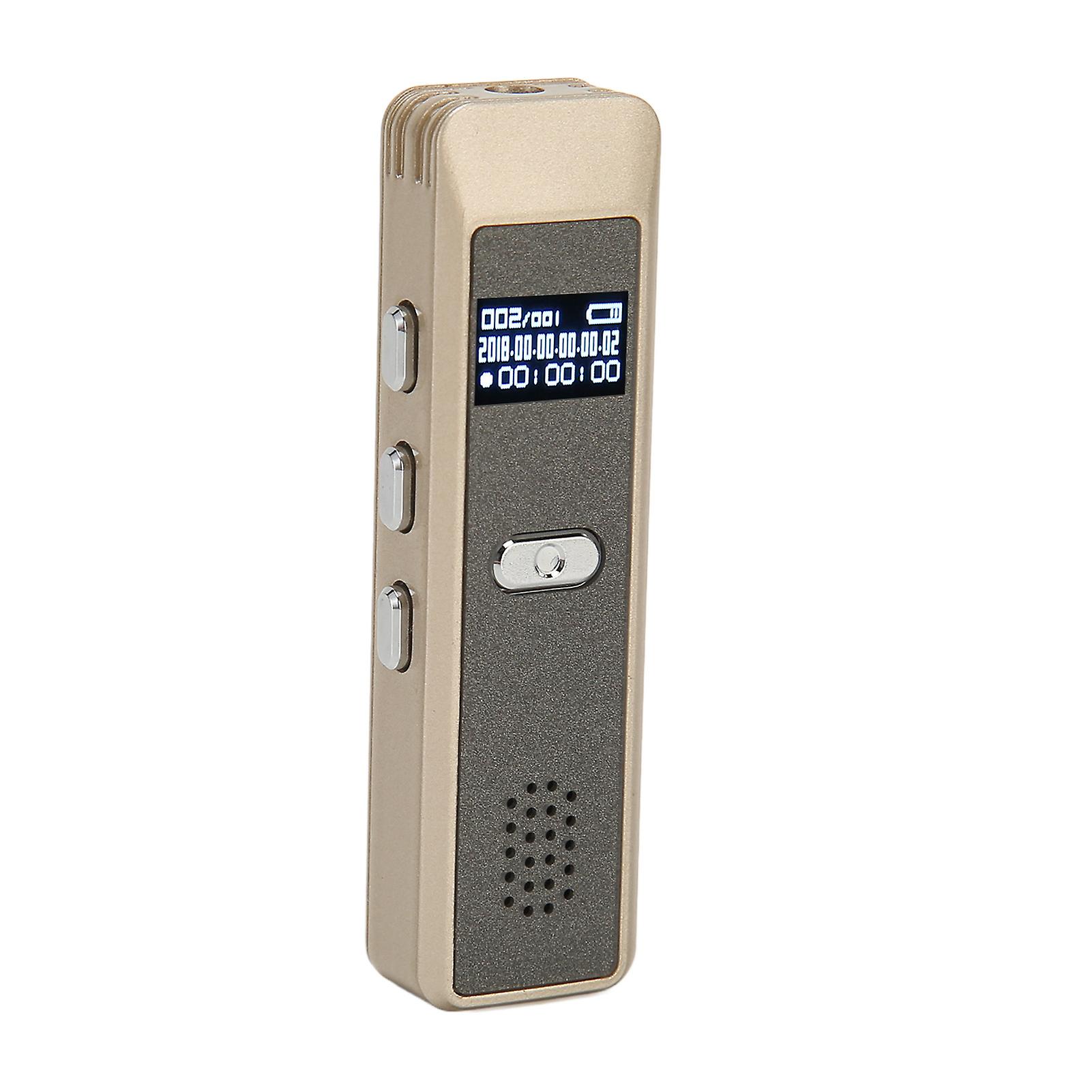 Voice Activated Recorder AI Intelligent HD Noise Reduction MP3 Player Mini Voice Recorder Gray Mirror Surface