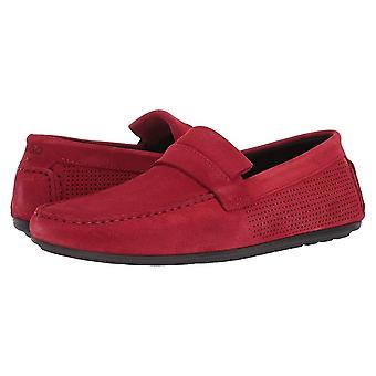 Men's Hugo Boss Footwear Dandy Moccasin Suede Red Loafers Fruugo UK