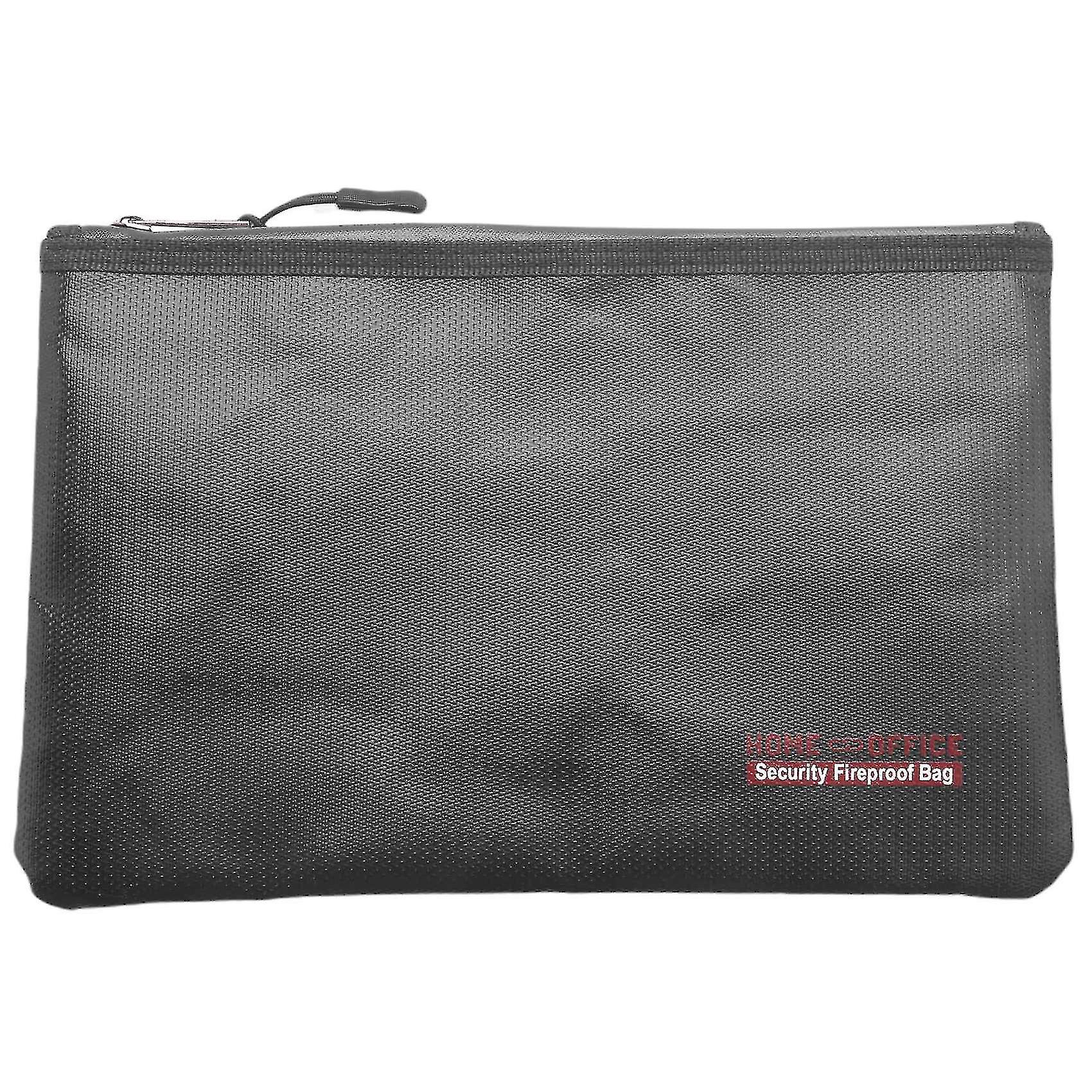 Portable Fireproof Waterproof Document File Folder Cash Pouch Fireproof Money Bag Safe Bag B