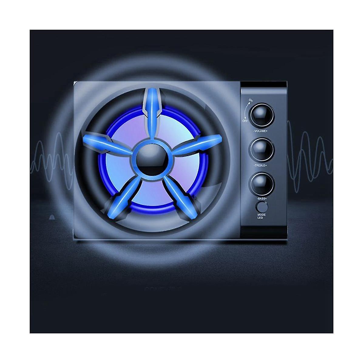 Bluetooth Version Black D-215 Desktop Mini Speaker Laptop Mobile Phone 2.1 Subwoofer Desktop Cable