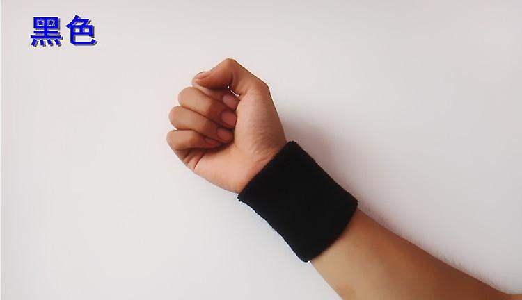 1pcs כדורעף חדר כושר סד לפרק כף היד תמיכה רצועת זיעה מגבת צמיד מגן פרק כף היד רצועת טרנינג טניס ספורט צמיד 8 /10 /15 ס"מ שחור