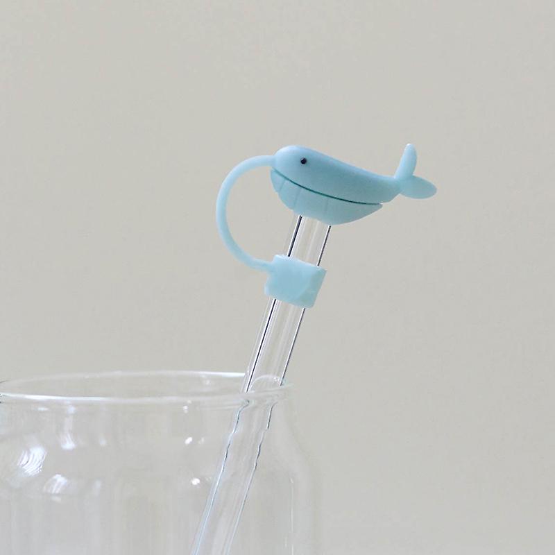 Silicone Straw Plug Reusable Drinking Dust Cap Cup Accessories Cartoon Plugs
