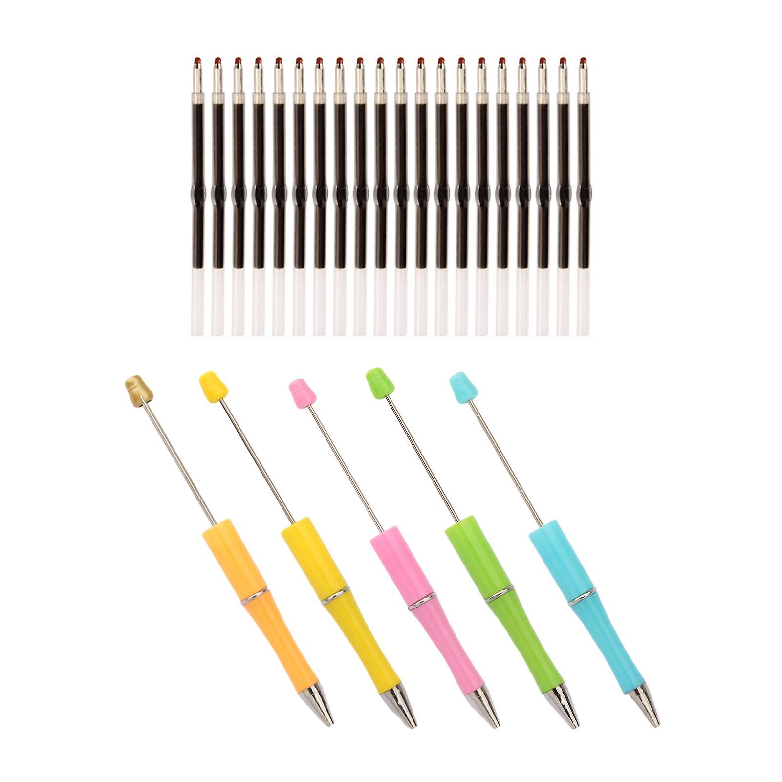 Stylos perlables avec 20 recharges de fournitures d’écriture scolaires pour les enfants de graduation Style A