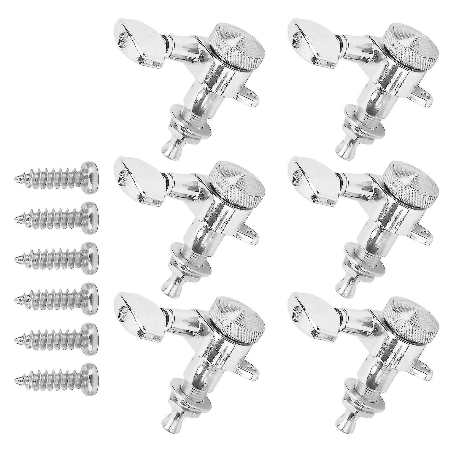 Pcs Metal Sealed Silver Guitar String Tuning Pegs for Left Hand Electric Tuner