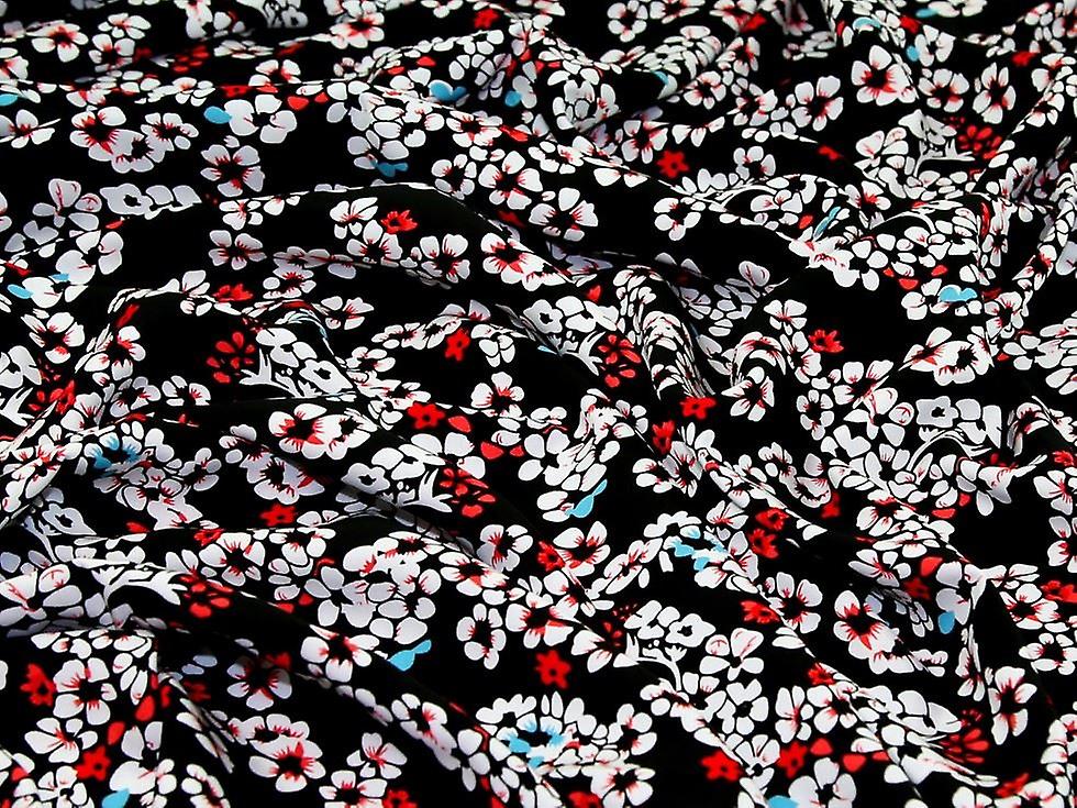 Minerva Viscose Challis Fabric Black - per metre