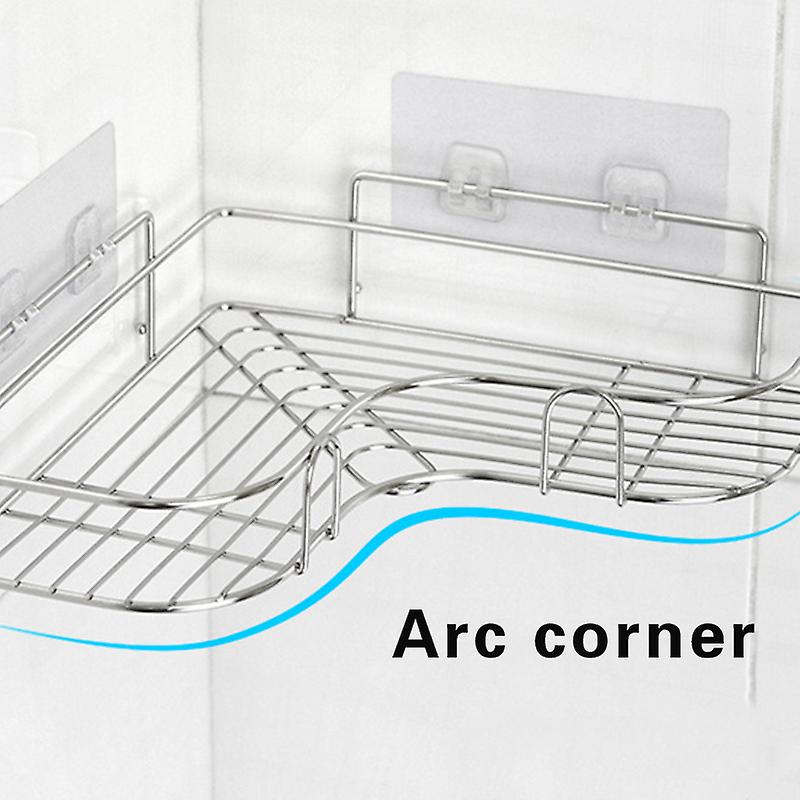 Bathroom Corner Shower Rack Stainless Steel Triangular Shampoo Soap Storage Shelves