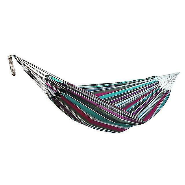 ハンモックポータブルキャンバスハンモック厚くする椅子スイングアウトドアガーデンスポーツホームトラベルレジャーキャンプストライプ