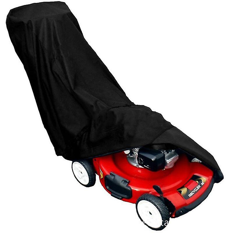 Premium Lawn Mower Cover With Drawstring Heavy Duty 600d Marine Grade Fabric. Universal Fit Push Mower Cover. Protects Against Water, Uv, Dust, Balck1