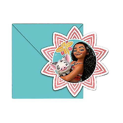 Moana Flower Invitations (Pack of 6)