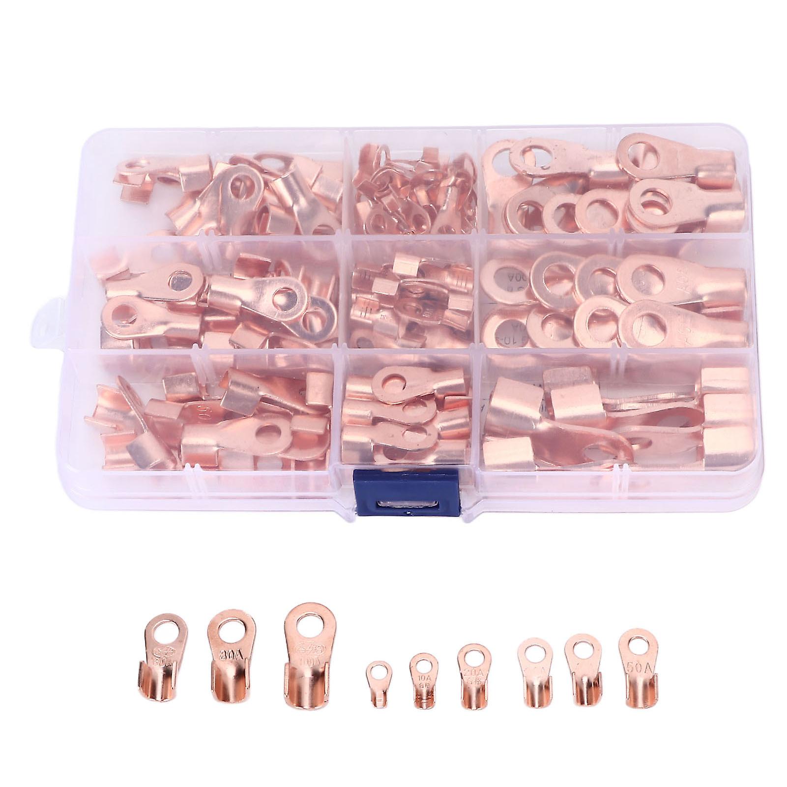 140 Pcs Universal Car Copper Open Barrel Crimp Terminals Type 9