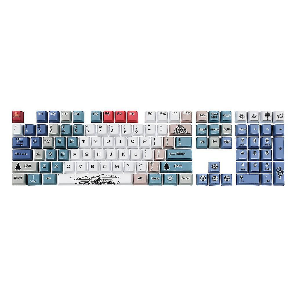 Pbt Dye Subbed Mountaineering 108keys Oem Profile Opaque Satellite Axis Keycaps