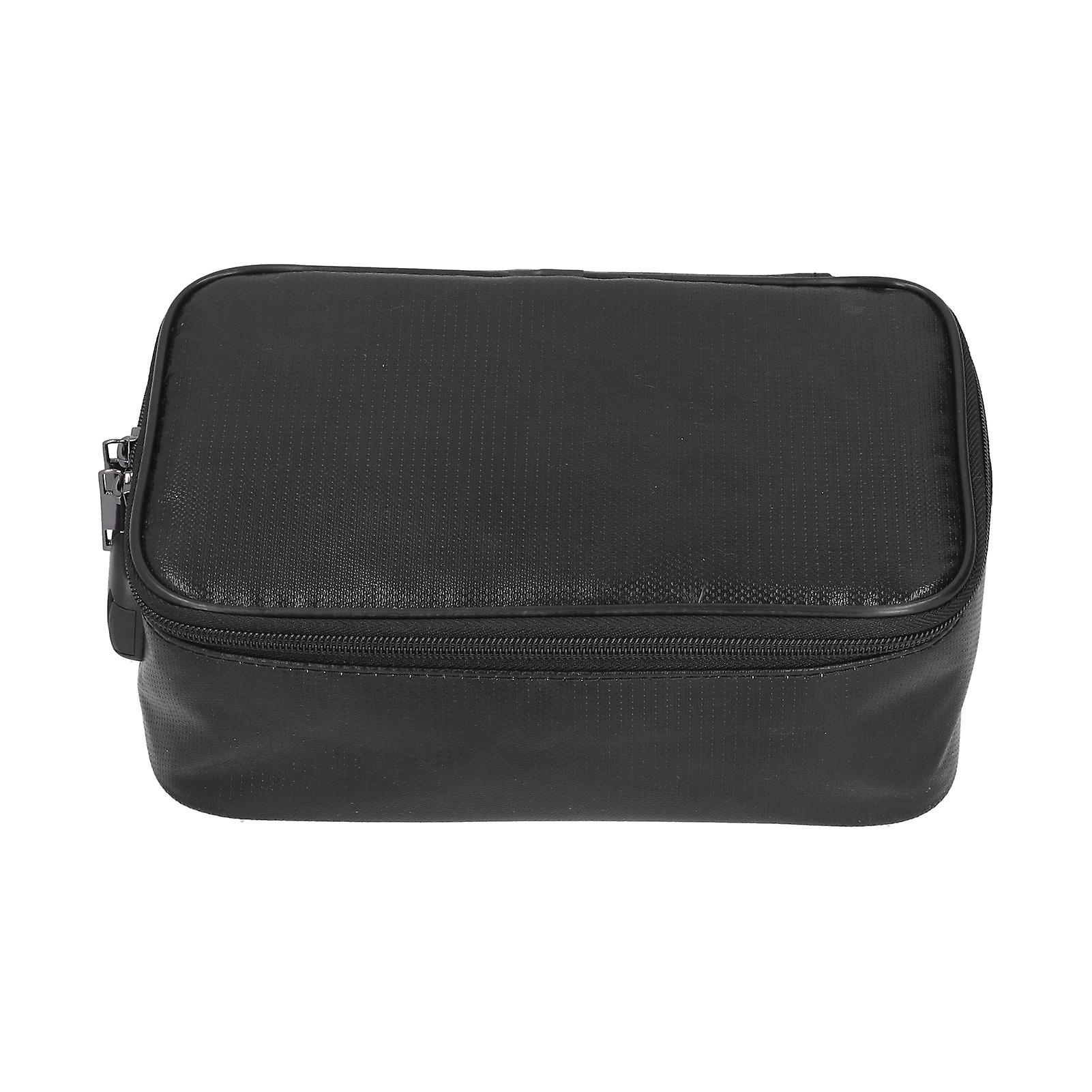 Certificate Storage Bag with Lock, Waterproof and Fireproof Document Storage Bag, File Folder Bag for Passport, Money, Black