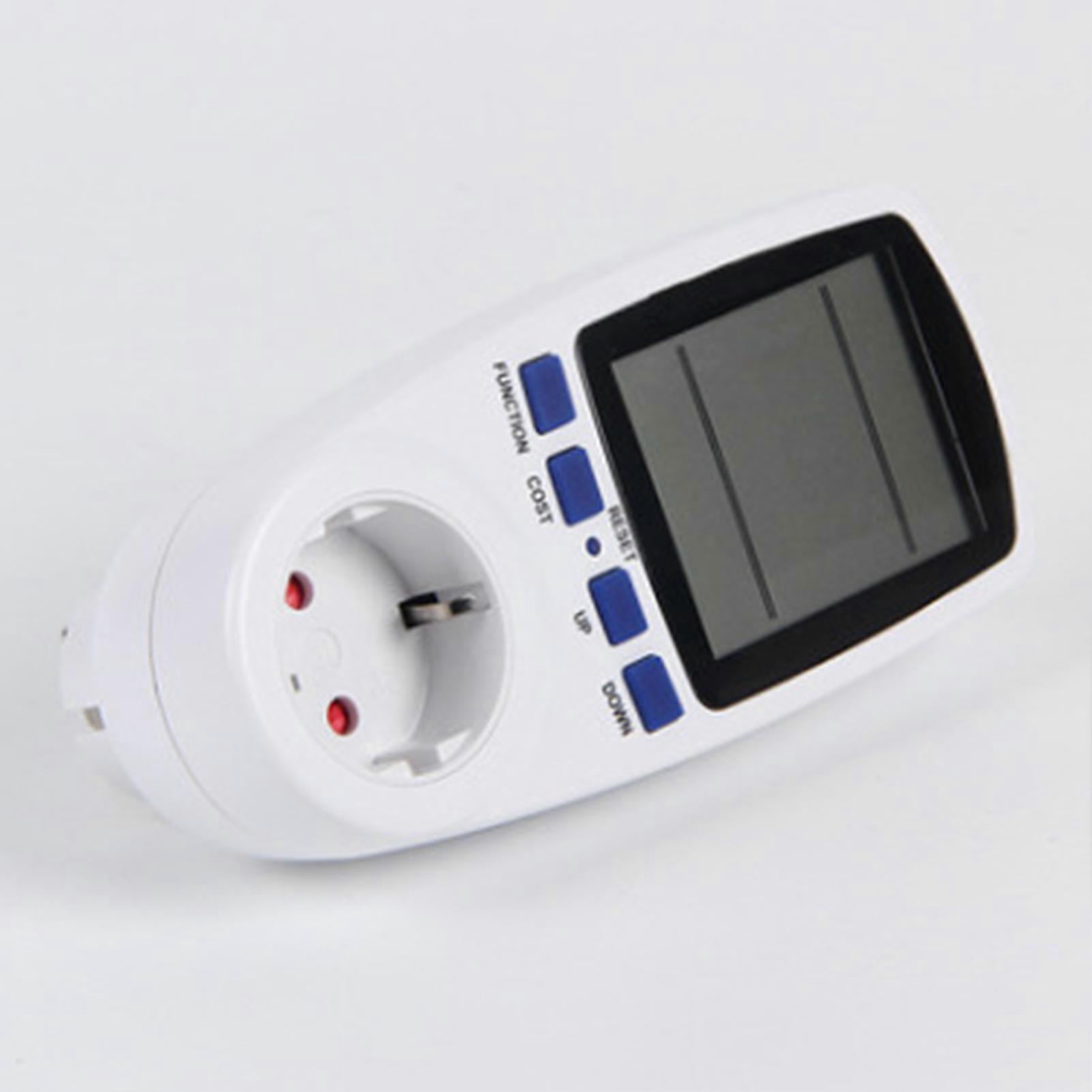 Digital LCD Energy Cost Meter Monitor 230VAC 16A 0.5W Power Plug