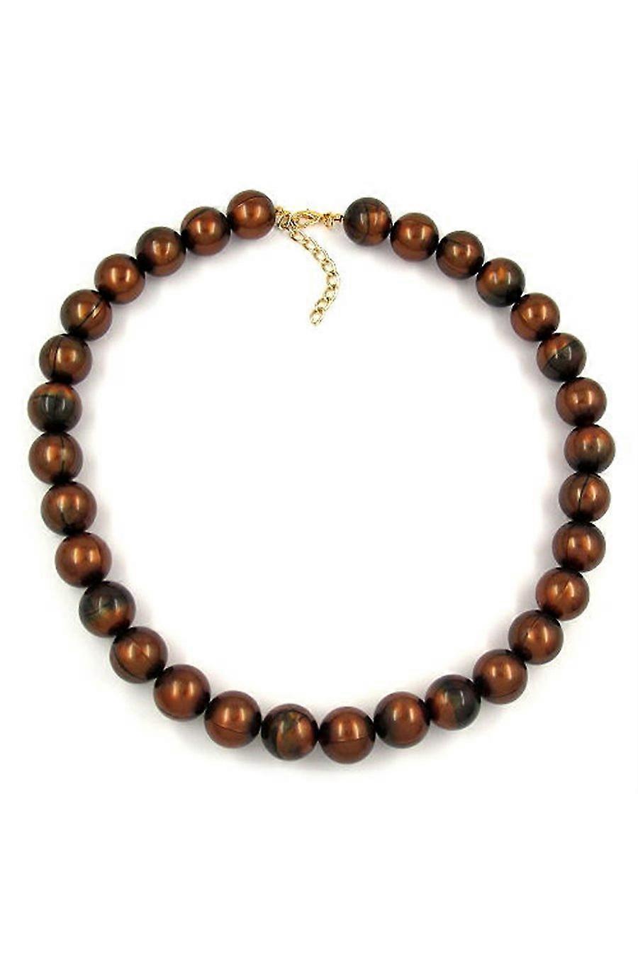Necklace Beads 16mm Dark-brown 50cm - Gl02343