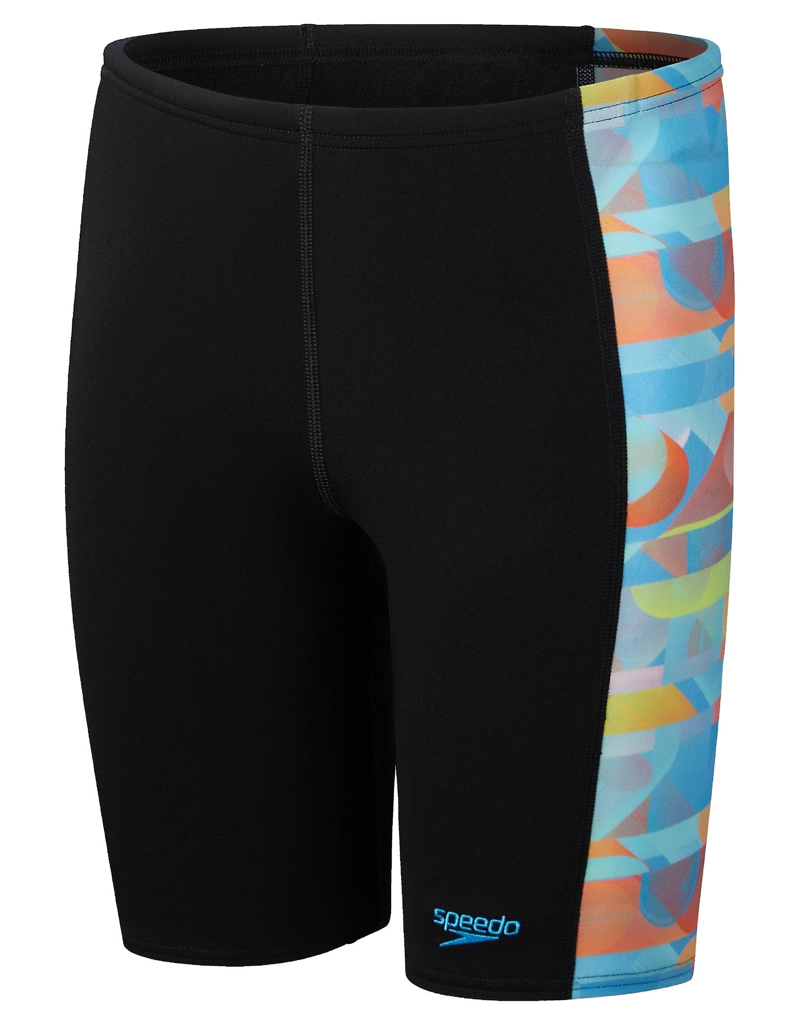 Speedo Boys Digital Panel Jammer - Black/Blue