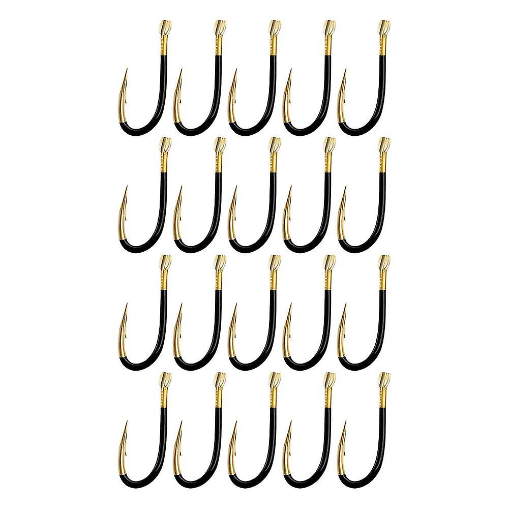 20Pcs Titanium Alloy Fishing Barbed Hook Worm Bait Holder Fish Tackle Tools BoSaiD